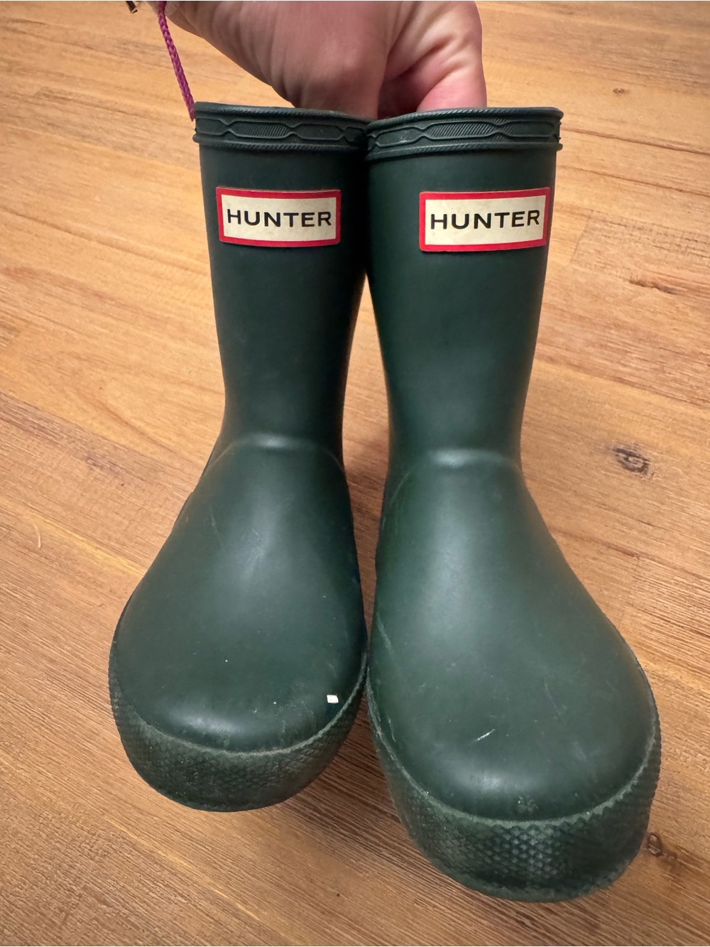 Hunter Kids Dark Green Waterproof Rain Boots